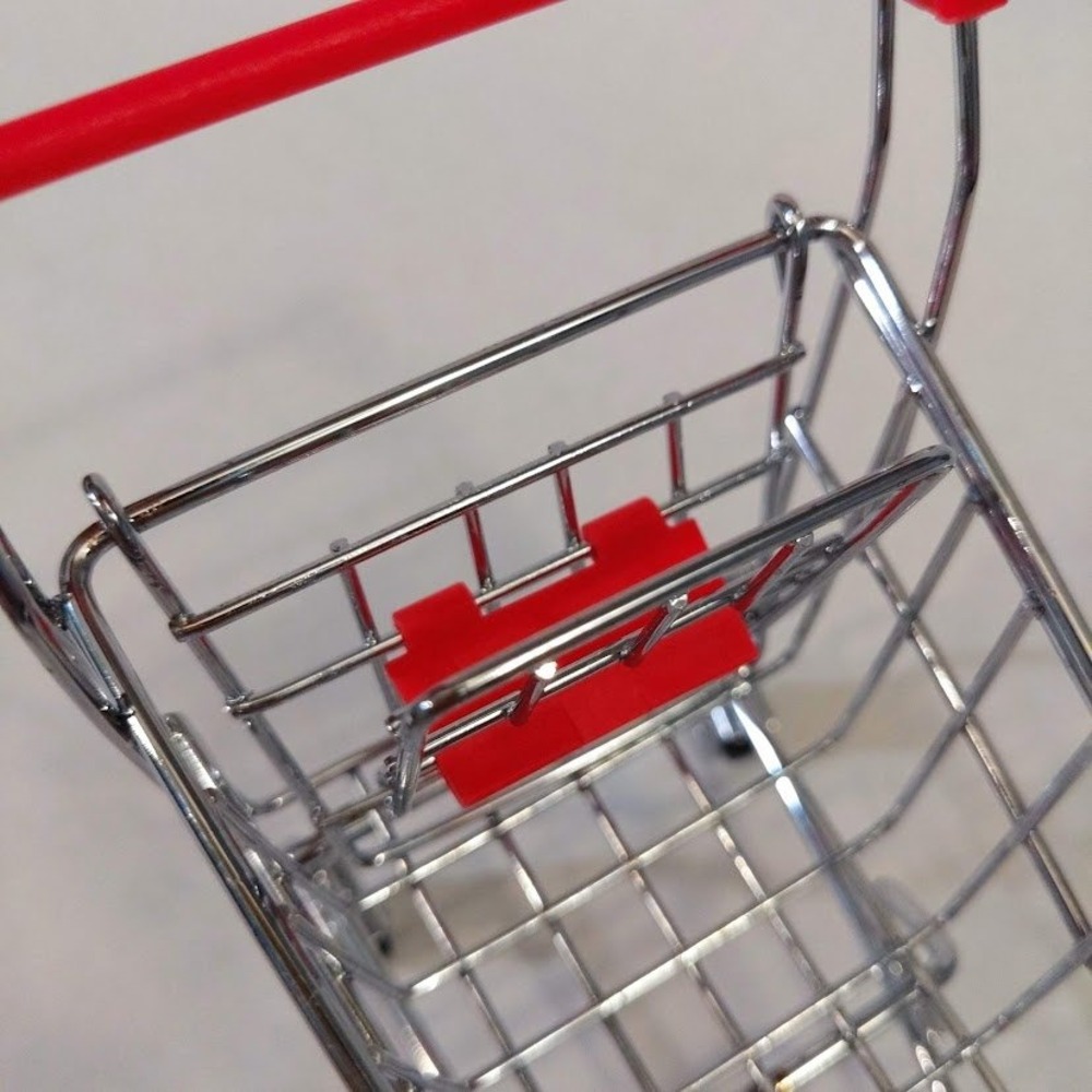 Replica Target Mini Shopping Cart Desk Top Toy Barbie Dolls Size Bulseye Logo - Picture 9 of 11